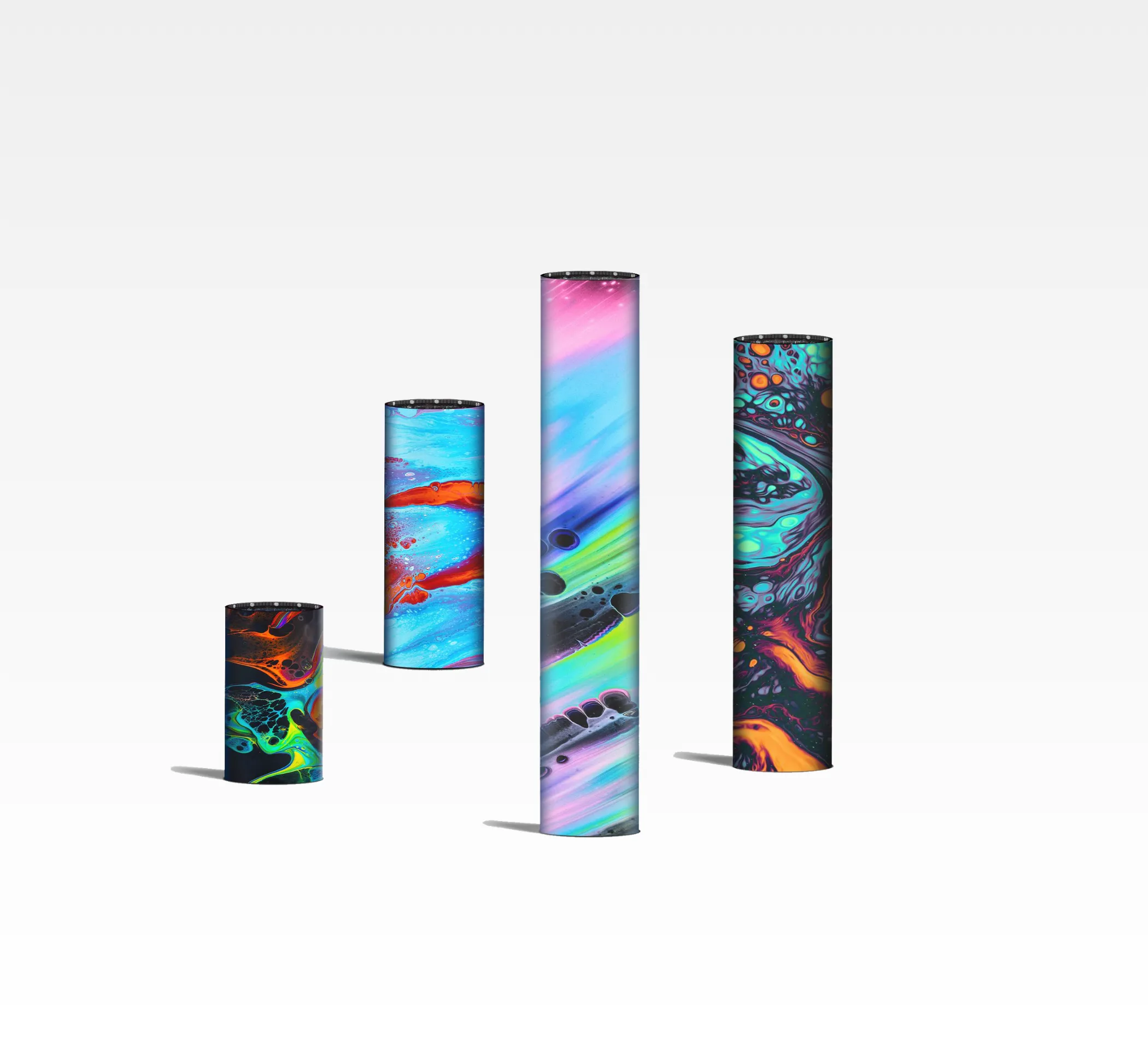 Silindirik LED Ekran — 360° Sütun / Kolon