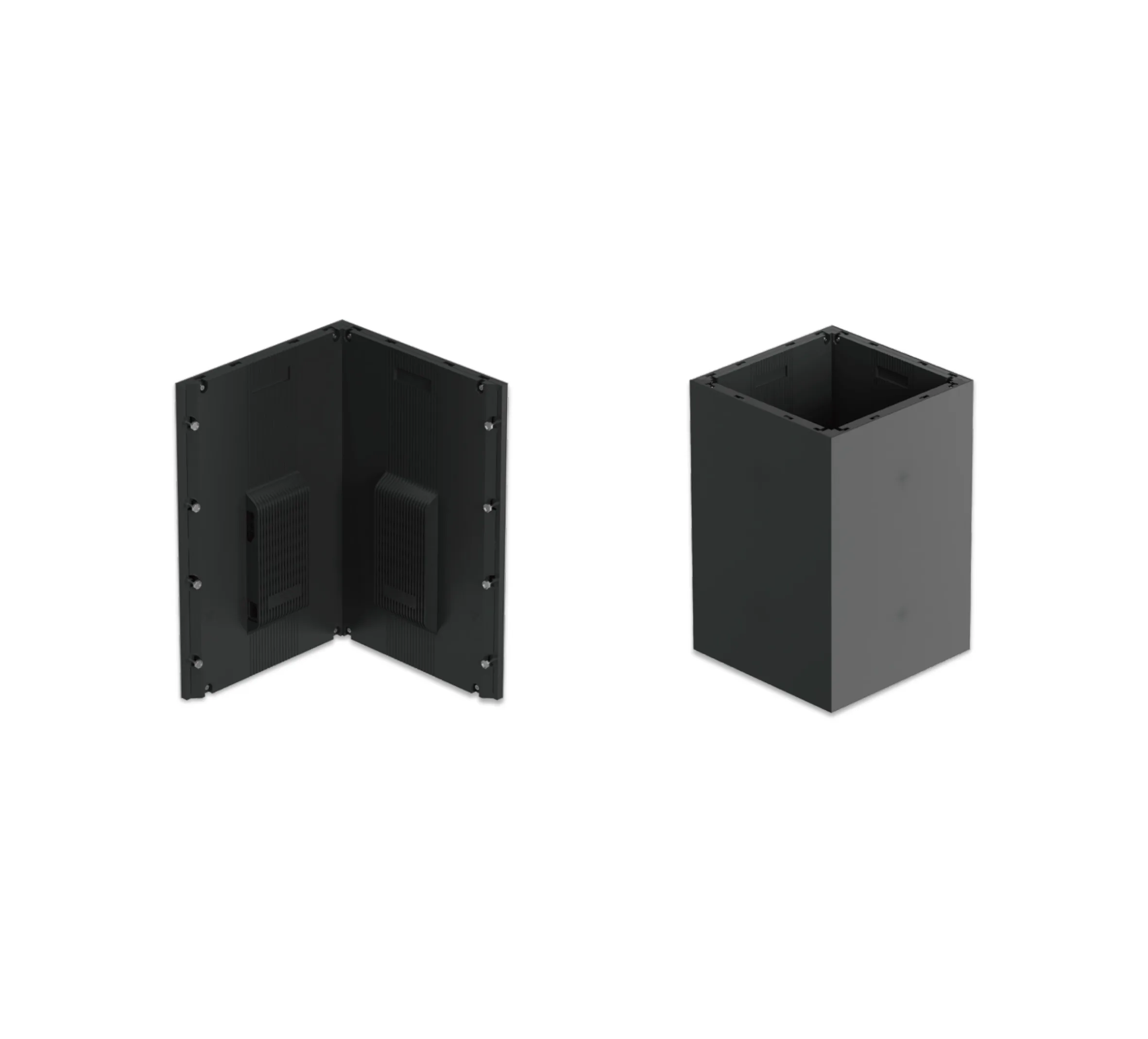 3D Köşeli LED Ekran — 45° / 90° Köşe Dönüşü